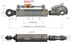 Hydraulische Topstang Cat. 1-1 (505 - 715 mm) met Vanghaak,, Ophalen of Verzenden, Nieuw, Overige merken