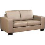 Leren bank Enjoy - 2 zits - Toledo Khaki (taupe/bruin) -, Huis en Inrichting, Banken | Bankstellen, 150 tot 200 cm, Nieuw, Ophalen of Verzenden