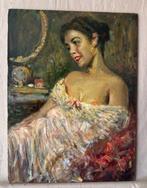 Italiaanse school (XX) - Ritratto di donna, Antiek en Kunst, Kunst | Schilderijen | Klassiek