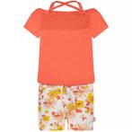 Jumpsuit Flower (hot coral), Kinderen en Baby's, Kinderkleding | Maat 122, Nieuw, Moodstreet, Meisje, Overige typen