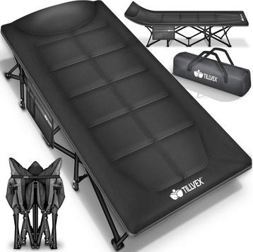 Tillvex® Campingbed - Veldbed - Ligbed - Kampeerbed - Zwart beschikbaar voor biedingen