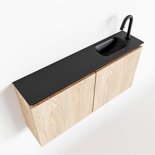 MONDIAZ TURE 100cm toiletmeubel washed oak. EDEN wastafel, Doe-het-zelf en Verbouw, Sanitair, Bad, Nieuw, Ophalen of Verzenden