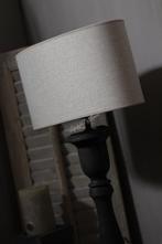 Grote ovale lampenkap ruw linnen Leem 40 cm, Huis en Inrichting, Ophalen of Verzenden, Nieuw