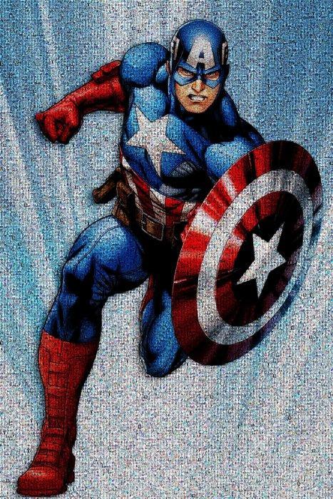 David Law - Crypto Captain America - Format XL 50x75, Antiek en Kunst, Kunst | Designobjecten