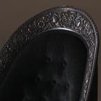 Koloniale dames-zetel massief ebbenhout ca 1800 met zwarte v, Antiek en Kunst, Ophalen of Verzenden