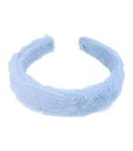 Haarband Diadeem Fluffy Imitatie Bont Blauw, Verzenden, Nieuw