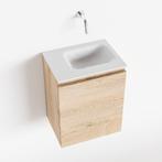 MONDIAZ OLAN 40cm toiletmeubel washed_oak. LEX wastafel talc, Ophalen of Verzenden, Nieuw, Bad