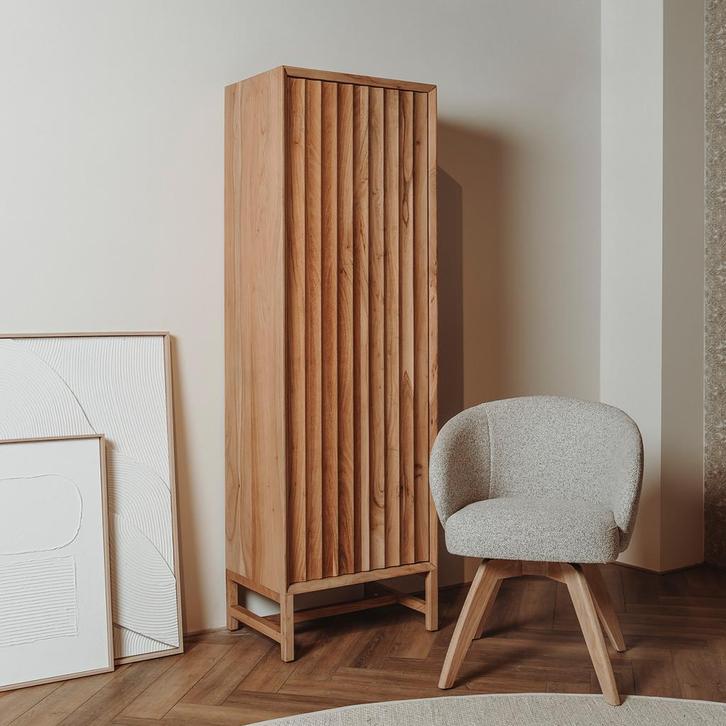 *WOONWINKEL* Tower Living Crotone Smalle Kast Van Acacia Hou, Huis en Inrichting, Kasten | Wandmeubels, Nieuw, Verzenden