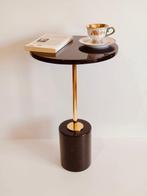 Bijzettafel - Marmer, Messing, Nieuw