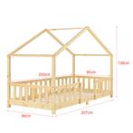 Kinderbed Treviolo met uitvalbeveiliging 90x200 cm houtkleur, Kinderen en Baby's, Kinderkamer | Bedden, Verzenden, Nieuw