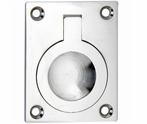 Luikring rechthoekig 50x38 mm glans nikkel, Ophalen of Verzenden, Nieuw