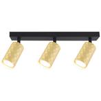 Opbouw plafondspot | GLAMOUR | 3x GU10 | Rond | Goud, Nieuw, Ophalen of Verzenden, Modern, Led