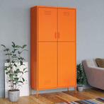 vidaXL Kledingkast 90x50x180 cm staal oranje, Verzenden, Nieuw