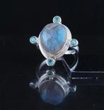 Aquamarijn - Zilver - Ring - Labradorita Plata de Ley
