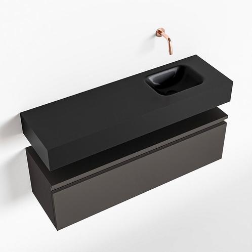 MONDIAZ ANDOR 100cm toiletmeubel dark grey. LEX 100cm, Doe-het-zelf en Verbouw, Sanitair, Bad, Nieuw, Ophalen of Verzenden