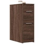 vidaXL Badkamerkast smal met wielen bewerkt hout bruin, Huis en Inrichting, Kasten | Overige, Verzenden, Nieuw