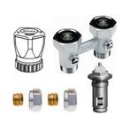 Set recht 15mm knel - handwiel - insert - Softline 6, Doe-het-zelf en Verbouw, Verwarming en Radiatoren, Verzenden, Nieuw