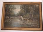 Francesco Capuano (1854-1908) - La Lavandaia, Antiek en Kunst