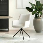 Leren eetkamerstoel Wave - Toledo Purewhite (wit) -, Bohemian, Eigentijds, Industrieel, Modern, Scandinavisch, Wit, Nieuw, Leer