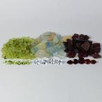 Verzameling van Peridot, Aquamarijn, Granaat Voor en na -, Verzamelen