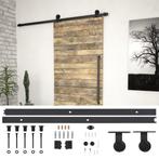 Schuifdeur Set 183cm Zwart - Retourdeal! -35%, Doe-het-zelf en Verbouw, Deuren en Horren, 80 tot 100 cm, Binnendeur, Nieuw, Ophalen of Verzenden