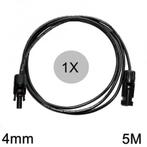 4mm MC4 verlengkabel zwart 1-20 Meter 5 Meter (Solar Kabels), Doe-het-zelf en Verbouw, Zonnepanelen en Toebehoren, Verzenden, Nieuw