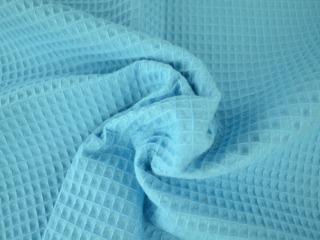 Wafelstof – Aqua blauw, Hobby en Vrije tijd, Stoffen en Lappen, 120 cm of meer, 200 cm of meer, Blauw, Nieuw, Katoen, Ophalen of Verzenden