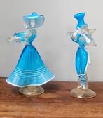 Beeld, Dama e Cavaliere del 700.. - 27 cm - Muranoglas -, Antiek en Kunst