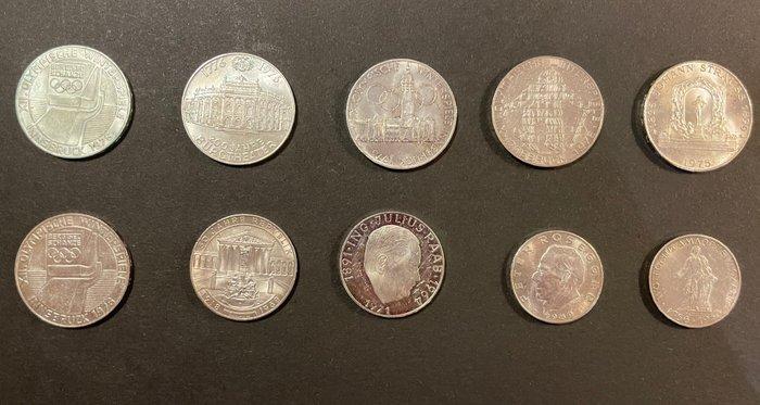 Oostenrijk. Set of 10 coins: 25, 50, 100 Schilling 1956/1976, Postzegels en Munten, Munten | Europa | Niet-Euromunten