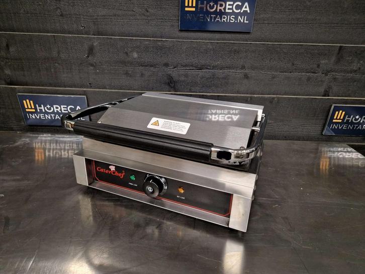 Contactgrill | panini grill | gegroefd | 230V, Zakelijke goederen, Horeca | Keukenapparatuur, Gebruikt, Fornuis, Frituur en Grillen
