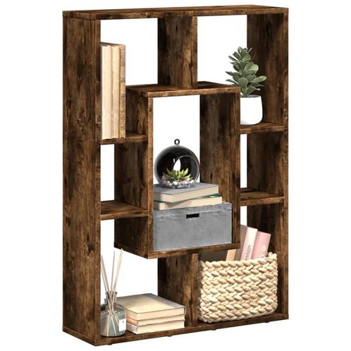 vidaXL Boekenkast 63x20x90 cm bewerkt hout gerookt, Huis en Inrichting, Kasten | Boekenkasten, Nieuw, Overige houtsoorten, Verzenden