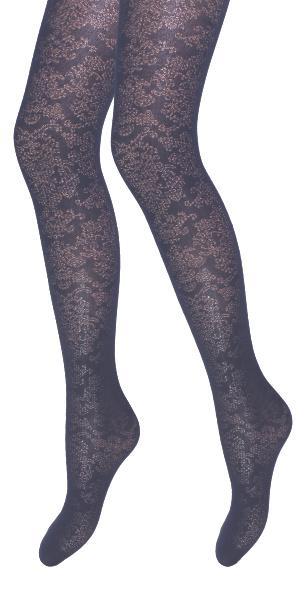 Panty - Curtney - Marine - Barok motief, Kleding | Dames, Leggings, Maillots en Panty's, Verzenden