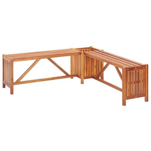 vidaXL Tuinhoekbank met plantenbak 117x117x40 cm massief, Tuin en Terras, Tuinbanken, Nieuw, Hout, Verzenden