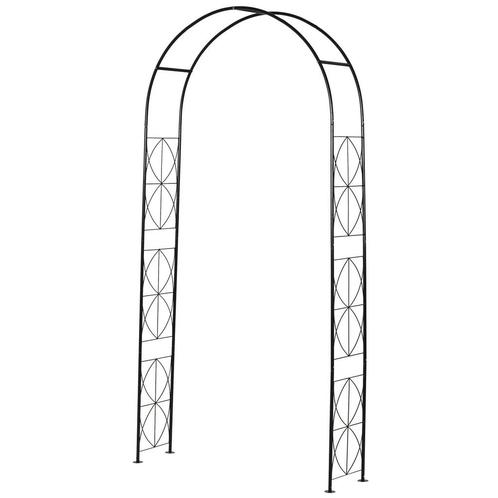 TRUUSK Klimplantenboog Tuinboog Metaal Zwart 114 X 30 X 230, Tuin en Terras, Overige Tuin en Terras, Nieuw, Verzenden