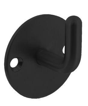 Intersteel Jashaak rond op achterplaat ø45mm zwart, Huis en Inrichting, Woonaccessoires | Kapstokken, Nieuw, Ophalen of Verzenden