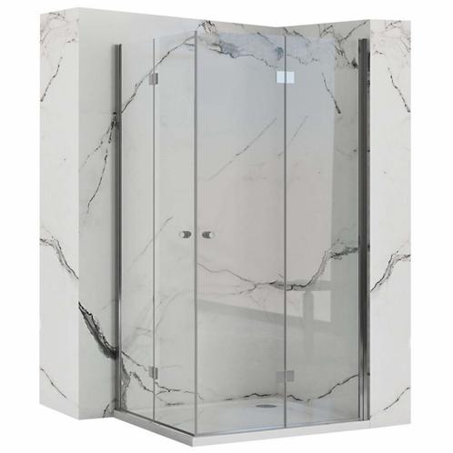 REA Vouwdeur voor douche - 80x190 cm - Gehard glas - Chro..., Doe-het-zelf en Verbouw, Sanitair, Nieuw, Ophalen of Verzenden