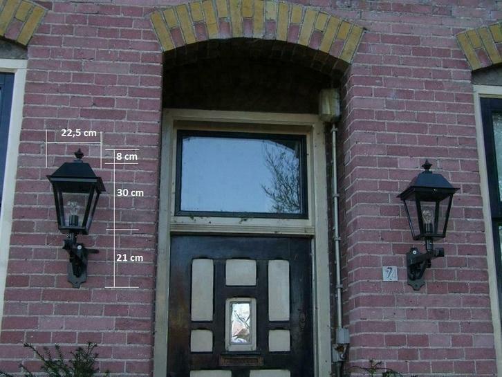 Kleine  buitenlamp verzinkt staal  2 LAAGS  GECOAT, Tuin en Terras, Buitenverlichting, Staande lamp, Nieuw, IJzer, Ophalen of Verzenden