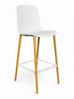 Steelcase Cavatina barkruk, 4-poot, eiken-wit, Huis en Inrichting, Ophalen of Verzenden, Gebruikt, Wit