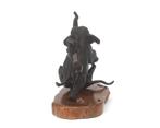 Bronzen gepatineerd beeld, Meiji periode (1868-1912), Brons