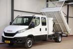 Iveco Daily 35C16 3.0 160PK KIPPER DUBBEL CABINE EURO 6, Auto's, Bestelauto's, ABS, Stof, Gebruikt, Euro 6