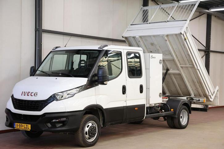 Iveco Daily 35C16 3.0 160PK KIPPER DUBBEL CABINE EURO 6, Auto's, Bestelauto's, Lease, Handgeschakeld, Wit, Iveco, Financial lease