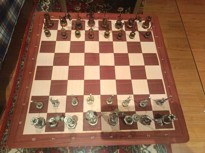 Schaakspel - Metaal, Antiek en Kunst, Curiosa en Brocante