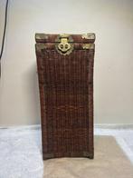 Mand - Vintage Rotan Mand met Messing Beslag - Rattan, Antiek en Kunst