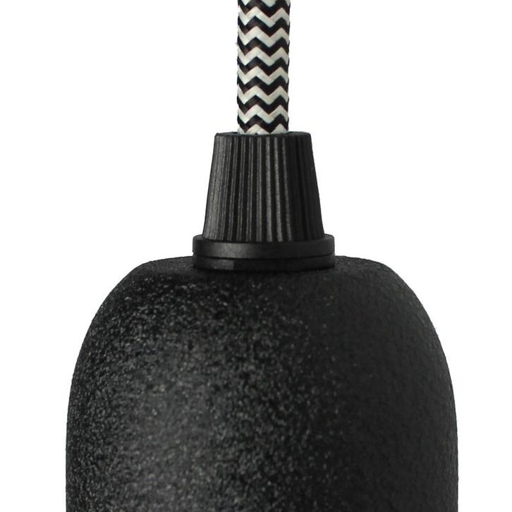 Fitting Suède Zwart E27, Huis en Inrichting, Lampen | Losse lampen, Ophalen of Verzenden