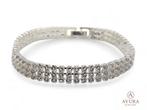 Luxe dames tennisarmband – roestvrijstaal en zirkonia, Staal, Verzenden, Nieuw, Zilver
