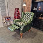 Chesterfield Lazychester Relaxchair (M) - Antiek Limoengroen, Ophalen of Verzenden, Nieuw, Leer, Chesterfield