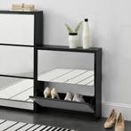 Schoenenkast met spiegels 2 vouwdeuren 67x63x17 cm zwart, Huis en Inrichting, Kasten | Schoenenkasten, Verzenden, Nieuw