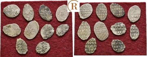 Lot 10 x Tropfkopeke Ausgesuchte Stuecke 17 Jhrh Russland:, Postzegels en Munten, Munten | Europa | Niet-Euromunten, Verzenden