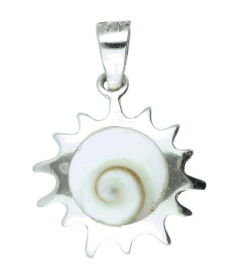 Zilveren Oog van Shiva in zon ketting hanger, Sieraden, Tassen en Uiterlijk, Kettinghangers, Verzenden