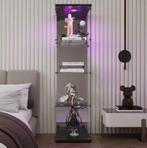 Glazen Vitrinekast 4 Lagen met LED en Spiegelachterwand –Zwa, Huis en Inrichting, Kasten | Vitrinekasten, Verzenden, Nieuw